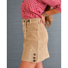 Women’s Lederhosen Skirt – Soft Beige Suede | Oktoberfest