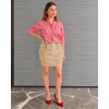 Women’s Lederhosen Skirt – Soft Beige Suede | Oktoberfest