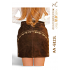 Women’s Lederhosen Skirt – Chocolate Brown Suede | Oktoberfest