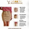 Women’s Lederhosen Skirt – Soft Beige Suede | Oktoberfest