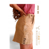 Women’s Lederhosen Skirt – Soft Beige Suede | Oktoberfest