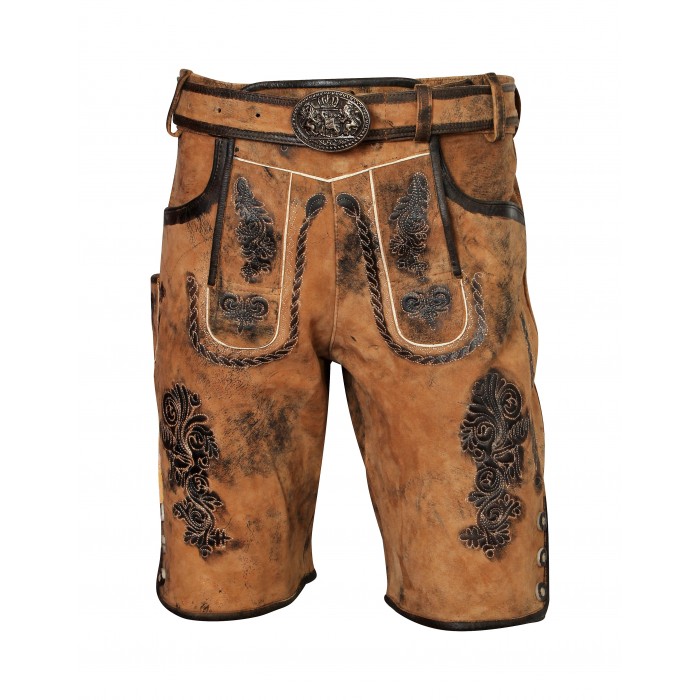 Lederhosen Oktoberfest Kleding 100% Geitenleer Handgemaakt