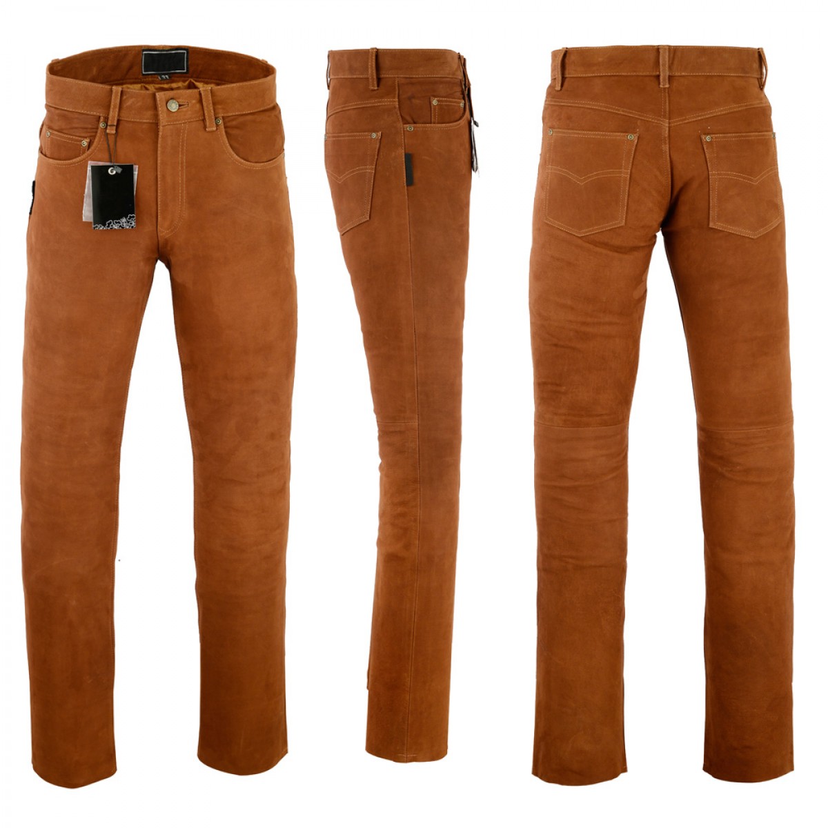 Men's Nubuck Leather Pants Classic