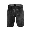 Lederhosen Oktobrfest Kleding Zwart Kleur Met Steen Wax