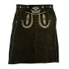 Leather Long Skirt Women’s Dark Brown