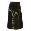 Leather Long Skirt Women’s Dark Brown