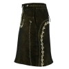 Leather Long Skirt Women’s Dark Brown