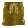 Lederhosen Women Lederhosen Skirt Bavarian Lederhosen Camel Brown
