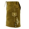 Lederhosen Women Lederhosen Skirt Bavarian Lederhosen Camel Brown